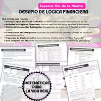 Vista previa - Hojas de trabajo - Desafío de Lógica Financiera: Especial Día de la Madre (Matemáticas para la Vida Real) - Portada