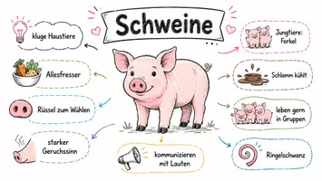 Vorschau - Arbeitsblätter - Lernposter + Arbeitsblätter zum Thema "Schwein" + Lösung & MP3 + Mindmap + Infografik - Seite 2