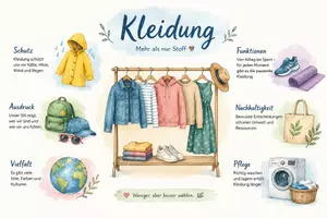 Vorschau - Arbeitsblätter - Lernposter + Arbeitsblätter zum Thema "Kleidung" + Lösung & MP3 + Mindmap + Infografik - Seite 2