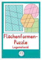 Vorschau - Arbeitsblätter - Flächenformen. Puzzle. Legematerial - Deckblatt
