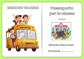 anteprima - Materiale di supporto/inclusione - Attività fine anno: Passaporto per anno successivo - Pagina di copertina