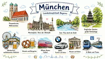 Vorschau - Arbeitsblätter - Arbeitsblatt "München" + Onlineübung & MP3 + Mindmap + Infografik - Seite 1