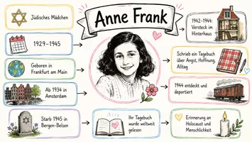Vorschau - Arbeitsblätter - Lernposter + Arbeitsblätter zum Thema "Anne Frank" + Lösung & MP3 + Mindmap + Infografiken - Seite 2