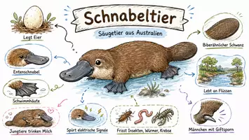 Vorschau - Arbeitsblätter - Lernposter + Arbeitsblätter zum Thema "Schnabeltier" + Lösung & MP3 + Mindmap + Infografik - Seite 2