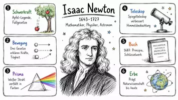 Vorschau - Arbeitsblätter - Lernposter + Arbeitsblatt "Isaac Newton" + Onlineübung & MP3 + Mindmap + Infografik - Seite 2