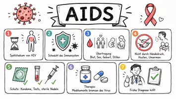 Vorschau - Arbeitsblätter - Lernposter + Arbeitsblatt "AIDS" + Onlineübung & MP3 + Mindmap + Infografik - Seite 2