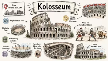 Vorschau - Arbeitsblätter - Lernposter + Arbeitsblätter zum Thema "Kolosseum" + Lösung & MP3 + Mindmap + Infografik - Seite 2