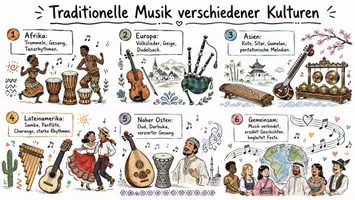 Vorschau - Arbeitsblätter - Lernposter + Arbeitsblatt "Traditionelle Musik verschiedener Kulturen" + interaktive Lösung & MP3 + Mindmap + Infografik - Seite 2