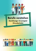 Vorschau - Stundenentwürfe - Berufe verstehen – Zuordnungs- & Lernspiel mit Arbeitsorten und Werkzeugen | Grundschule & DaZ - Deckblatt