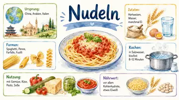 Vorschau - Arbeitsblätter - Lernposter + Arbeitsblätter zum Thema "Nudeln" + Lösung & MP3 + Mindmap + Infografik - Seite 2