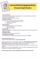 Vorschau - Unterrichtsreihen - Lernentwicklungsgespräche - kindgeführt, mit Zielsetzung - Seite 1