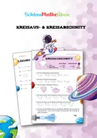 Vorschau - Arbeitsblätter - Kreisausschnitt / Kreissektor – Übungen & Lösungen - Deckblatt