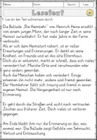 Vorschau - Arbeitsblätter - PAKET : Balladen – Liebe & Sehnsucht Leseverständnis (Klasse 4–6) mit Arbeitsblättern - Seite 3