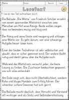 Vorschau - Arbeitsblätter - Ballade: Die Wette — Friedrich Schiller, Leseverständnis für Klasse 4 & 6 Arbeitsblätter mit Lesetext, Fragen - Seite 2