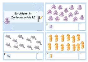 Vorschau - Spiele - Strichliste: Zahlenraum bis 20 | Freiarbeit | Kl. 1 - Seite 1