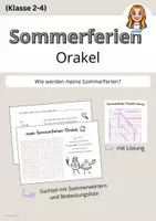 Vorschau - Spiele - Materialpaket Sommerferien Orakel für Kinder und das Kollegium - Seite 1