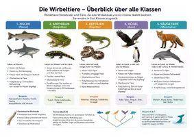 Vorschau - Arbeitsblätter - Wirbeltiere - Übersicht über die Wirbeltierklassen - Seite 1