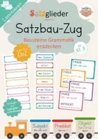 Vorschau - Unterrichtsreihen - Materialpaket Satzglieder bestimmen (ab Klasse 3,4): Satzbau-Zug und Arbeitsheft - Seite 1