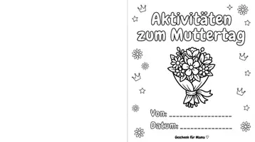 Aperçu - Feuilles d'exercices - Muttertag Spaßheft für Kinder 17Seiten voller Spiele Rätsel - Page de couverture