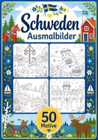 Vorschau - Mal- und Bastelvorlagen - Schweden Ausmalbilder (50 Malvorlagen) inkl. Stundenentwurf (PDF) - Deckblatt