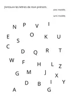 Aperçu - Feuilles d'exercices - J’entoure les lettres de mon prénom - Page de couverture