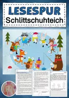 Vorschau - Arbeitsblätter - Lesespurgeschichte Winter - Deckblatt