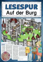 Vorschau - Arbeitsblätter - Lesespurgeschichte Mittelalter Burg - Deckblatt