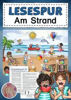 Vorschau - Arbeitsblätter - Lesespurgeschichte Sommer Strand - Deckblatt