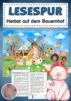 Vorschau - Arbeitsblätter - Lesespurgeschichte Herbst Bauernhof - Deckblatt