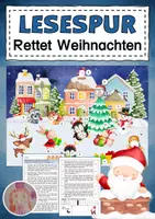 Vorschau - Arbeitsblätter - Lesespurgeschichte Weihnachten - Deckblatt