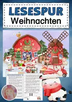 Vorschau - Arbeitsblätter - Lesespurgeschichte Weihnachten Bauernhof - Deckblatt