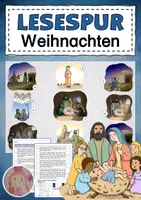 Vorschau - Arbeitsblätter - Lesespurgeschichte Weihnachten - Deckblatt