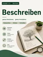 Vorschau - Stundenentwürfe - Arbeitsheft Beschreiben: Personen, Gegenstände & Vorgänge - Deutsch Klasse 5/6 - Deckblatt