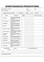 Vorschau - Arbeitsblätter - Bewertungsbogen Präsentationen – 2 Stück - Seite 1