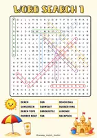 Vista previa - Hojas de trabajo - SUMMER WORD SEARCHES - página 3