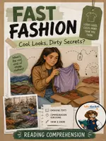 Vorschau - Arbeitsblätter - Fast Fashion – Lesetext + Schreibaufgabe (Englisch, Klasse 9/10) - Deckblatt