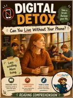 Vorschau - Arbeitsblätter - Digital Detox – Reading Comprehension & Writing Task (B1–B2) - Deckblatt