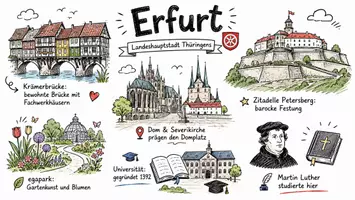 Vorschau - Arbeitsblätter - Lernposter + Arbeitsblätter zum Thema "Erfurt" + Lösung & MP3 + Mindmap + Infografik - Seite 2