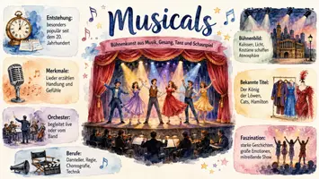 Vorschau - Arbeitsblätter - Lernposter + AB mit Fragen zum Thema "Musical" + Lösungsblatt + Mindmap + Infografiken - Seite 2