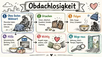 Vorschau - Arbeitsblätter - Lernposter + AB mit Fragen zum Thema "Obdachlosigkeit" + Lösungsblatt + Mindmap + Infografik - Seite 2