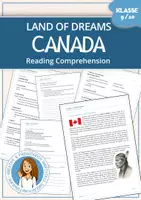 Vorschau - Arbeitsblätter - CANADA Land of Dreams | Reading Comprehension Tasks | Immigration, Multiculturalism & Indigenous Perspectives - Deckblatt