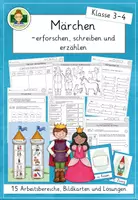 Vorschau - Unterrichtsreihen - Märchen erforschen, schreiben und erzählen (Deutsch Grundschule Klasse 3-4) - Deckblatt