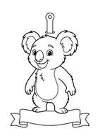 Vorschau - Mal- und Bastelvorlagen - Klassentier Girlande "Koala" für die Koalaklasse, zum Ausmalen - Seite 1