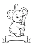 Vorschau - Mal- und Bastelvorlagen - Klassentier Girlande "Koala" für die Koalaklasse, zum Ausmalen - Seite 3