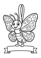 Vorschau - Mal- und Bastelvorlagen - Klassentier Girlande "Schmetterling" für die Schmetterlingklasse, zum Ausmalen - Seite 1