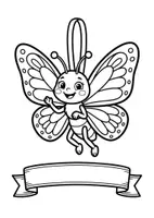 Vorschau - Mal- und Bastelvorlagen - Klassentier Girlande "Schmetterling" für die Schmetterlingklasse, zum Ausmalen - Seite 2