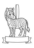 Vorschau - Mal- und Bastelvorlagen - Klassentier Girlande "Zebra" für die Zebraklasse, zum Ausmalen - Seite 3