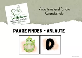 Vorschau - Spiele - Paare finden - Anlaute und Bild - Deckblatt