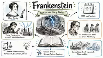 Vorschau - Arbeitsblätter - Lernposter + Arbeitsblätter zum Thema "Frankenstein" (Lückentext, Hörverstehen) + Lösung & MP3 + Mindmap + Infografik - Seite 2