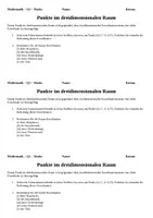 Vorschau - Arbeitsblätter - KOSTENLOS: Punkte im dreidimensionalen Koordinatensystem (Analytische Geometrie) - Deckblatt